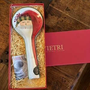 Vietri Italian Old St Nick spoon rest